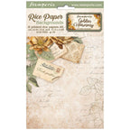 Stamperia Golden Harmony Rice Paper A6 Backgrounds dfsak6029
