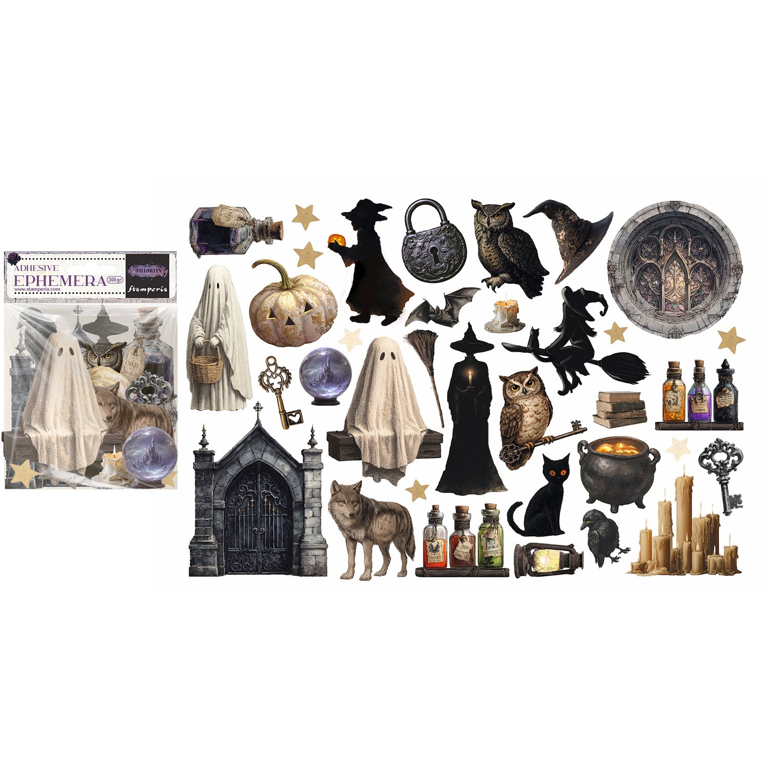 Stamperia Halloween Art Journaling Selection bjs002 ephemera