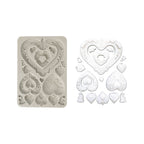 Stamperia Hearts Silicone Mold a5 kacma558