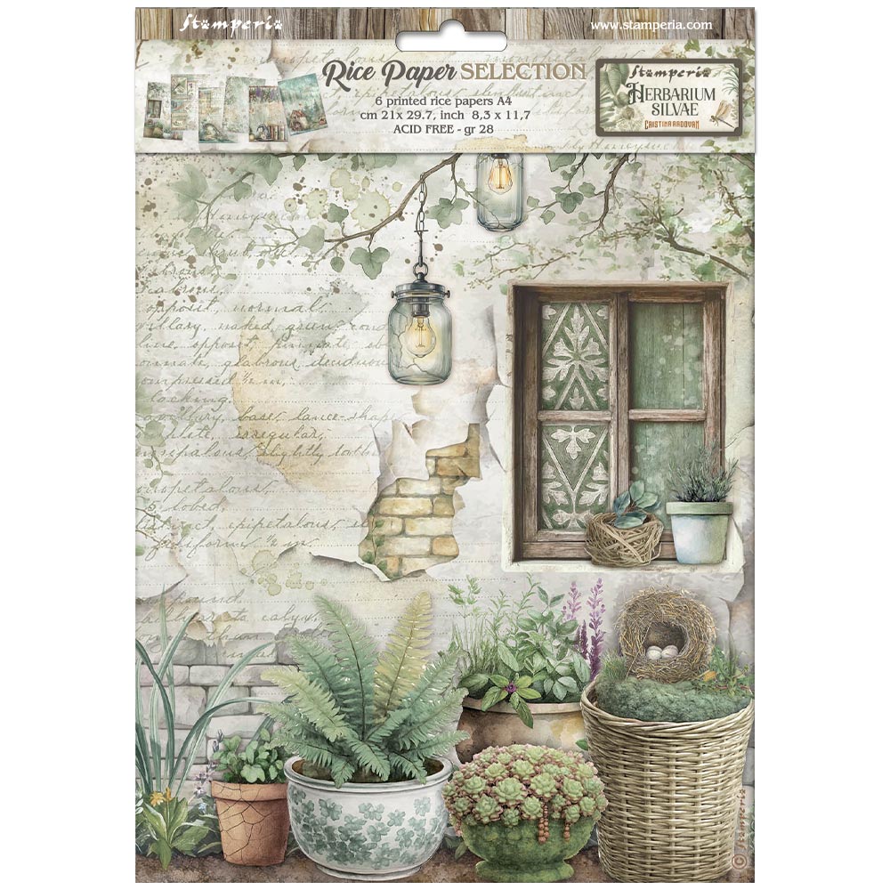Stamperia Herbarium Silvae A4 Rice Paper dfsa4xhs
