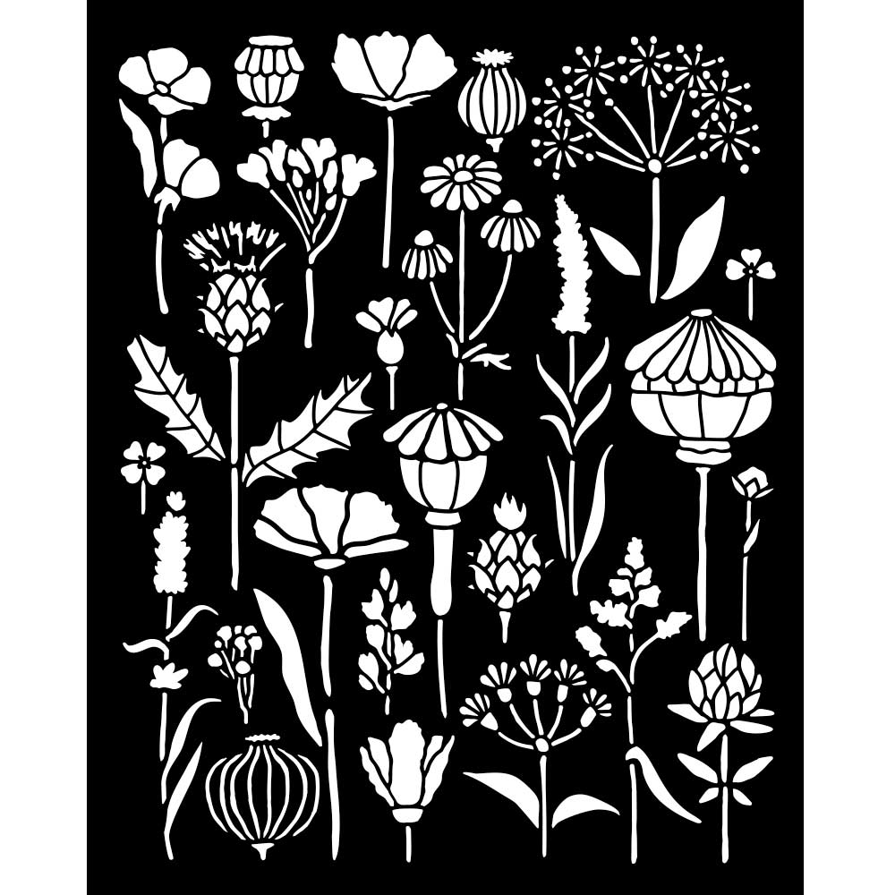 Stamperia Herbarium Silvae Herbarium Stencil kstd193
