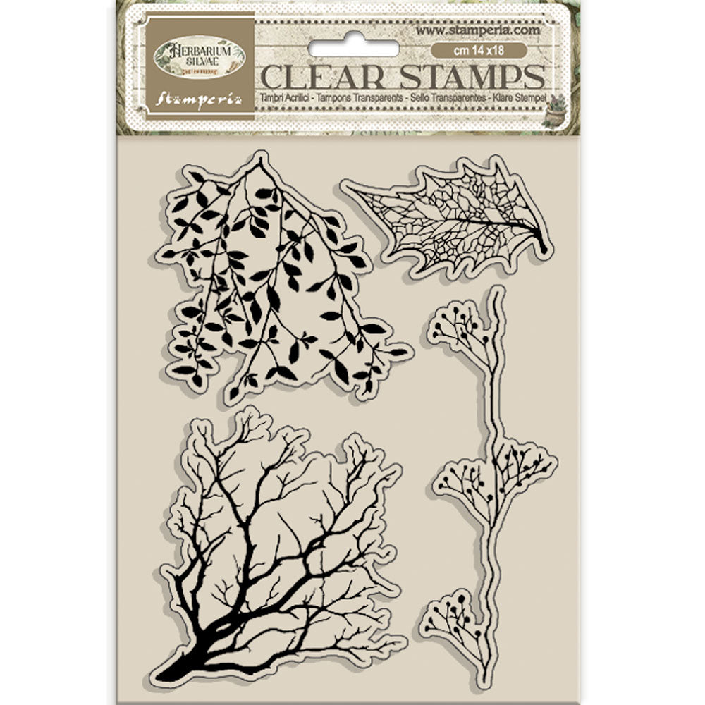 Stamperia Herbarium Silvae Tree Branches Clear Stamps wtk232
