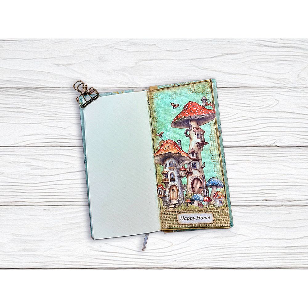 Stamperia Hidden Grove 12x12 Paper Pad sbbl168 mushroom