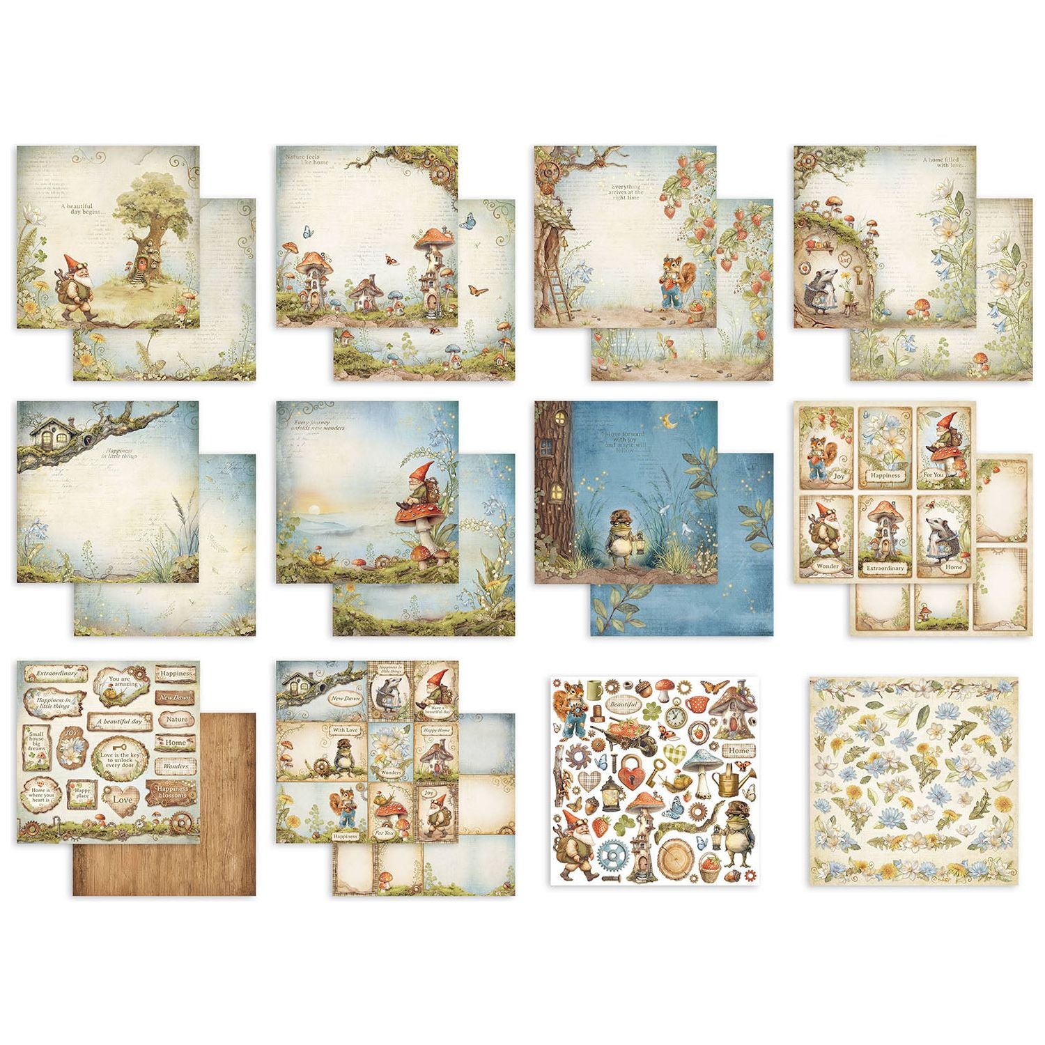 Stamperia Hidden Grove 12x12 Paper Pad sbbl168 pages
