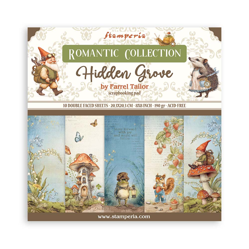 Stamperia Hidden Grove 8x8 Paper Pad sbbs124
