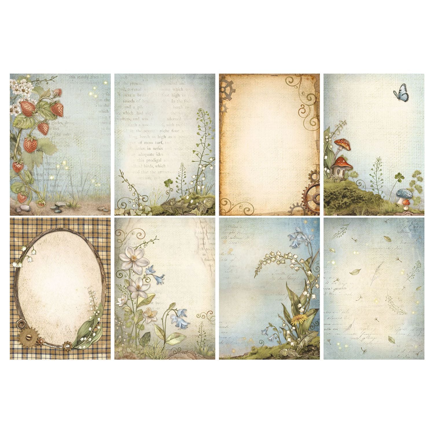 Stamperia Hidden Grove Backgrounds A6 Rice Paper dfsak6038 sheets