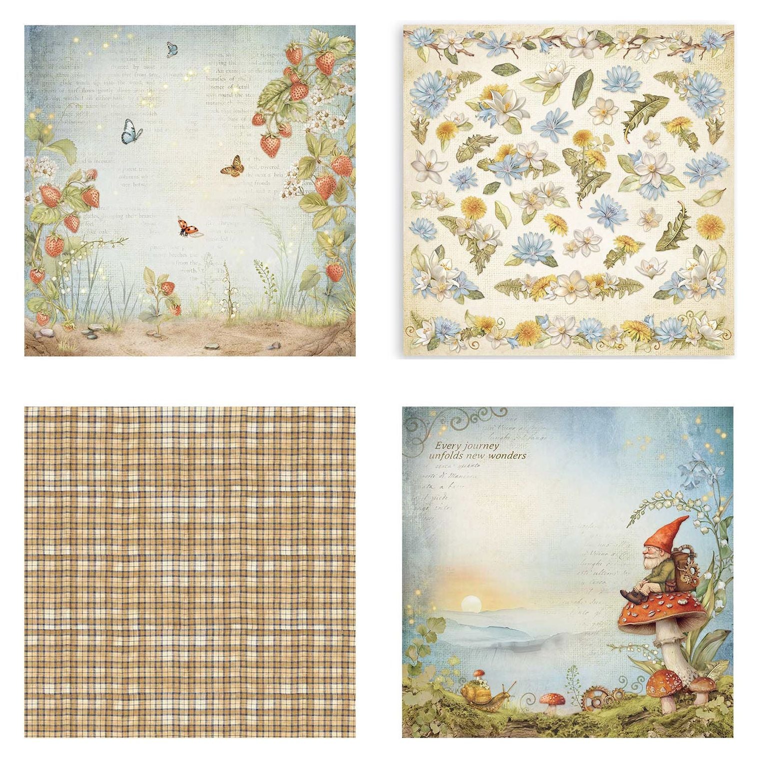 Stamperia Hidden Grove Fabric Sheets sbplt43 sheets