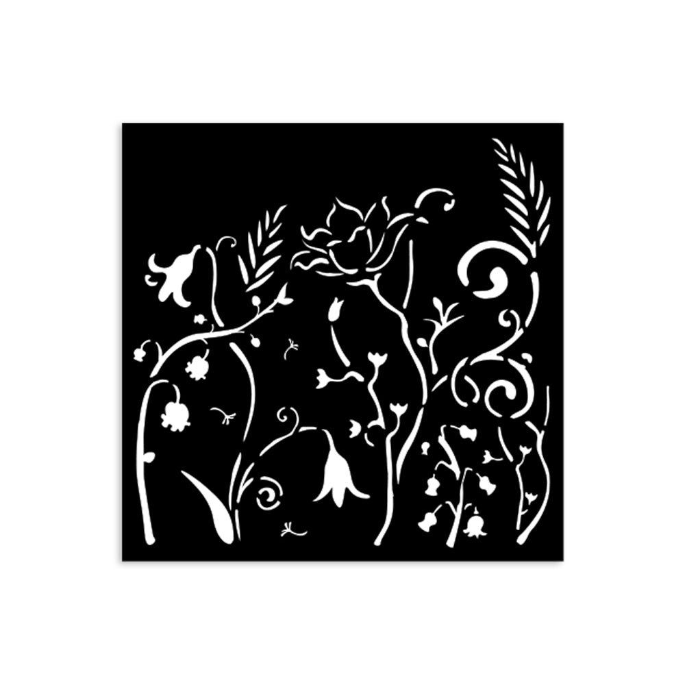 Stamperia Hidden Grove Flowers Small Stencil kstds28
