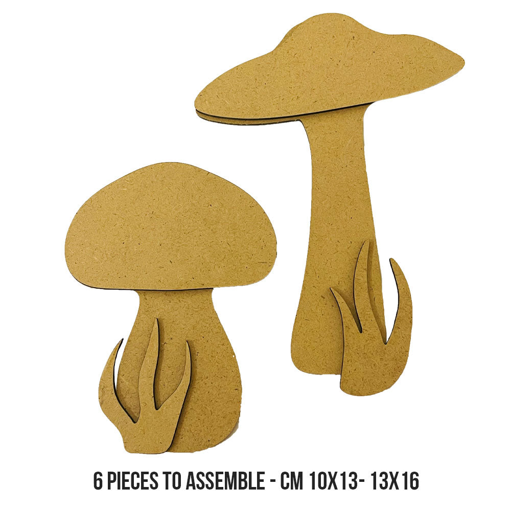 Stamperia Hidden Grove Mushrooms Crafty Shapes klsm44 size