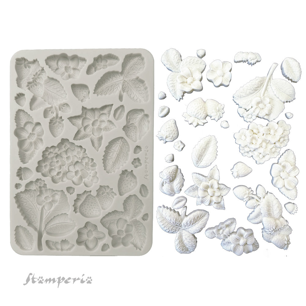 Stamperia Hidden Grove Strawberries Silicone Mold A5 kacma575
