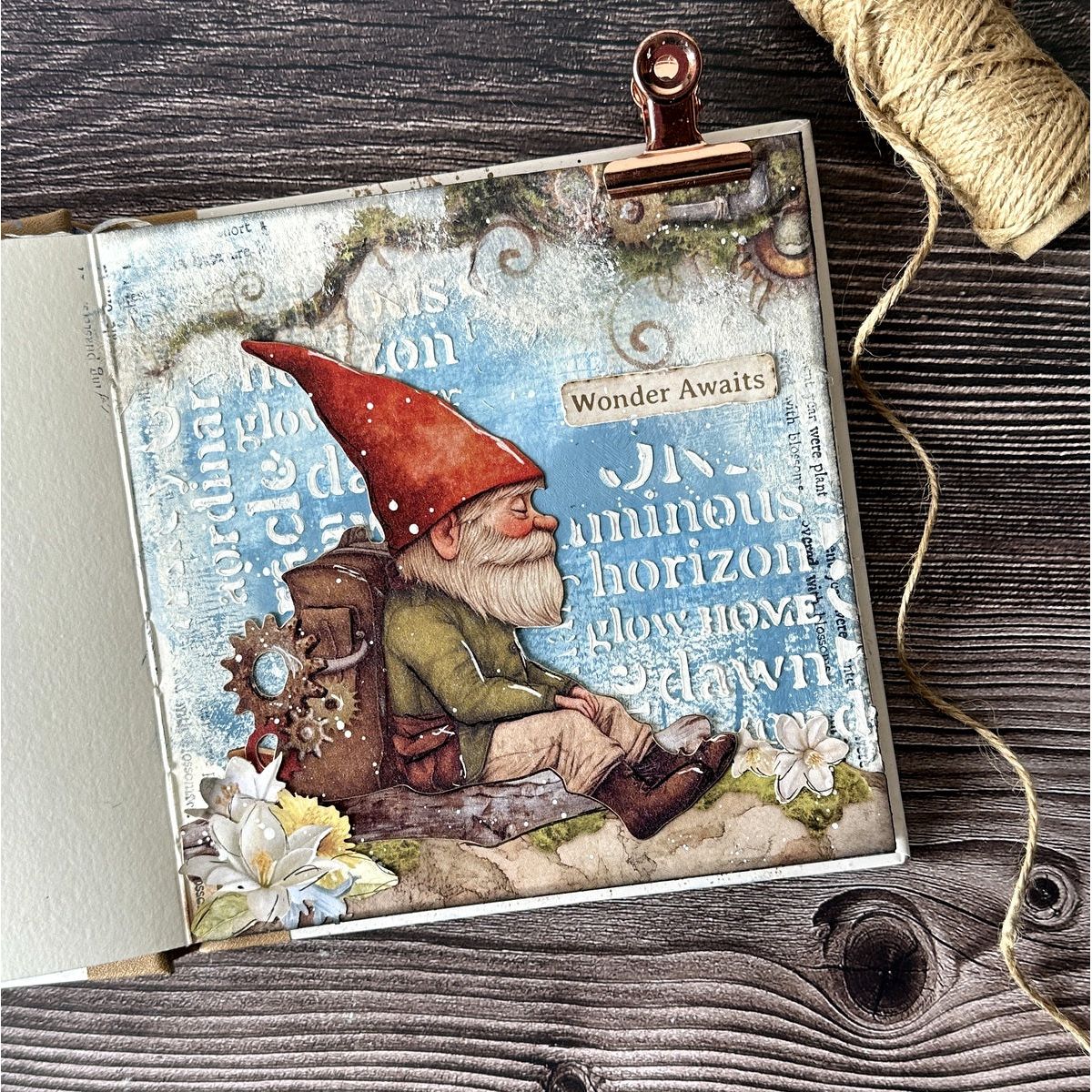 Stamperia Hidden Grove Writings Small Stencil kstds32 wonder awaits