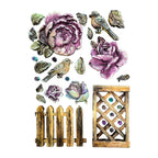 Stamperia House Of Roses Fence Silicone Mold A5 kacma559 pieces