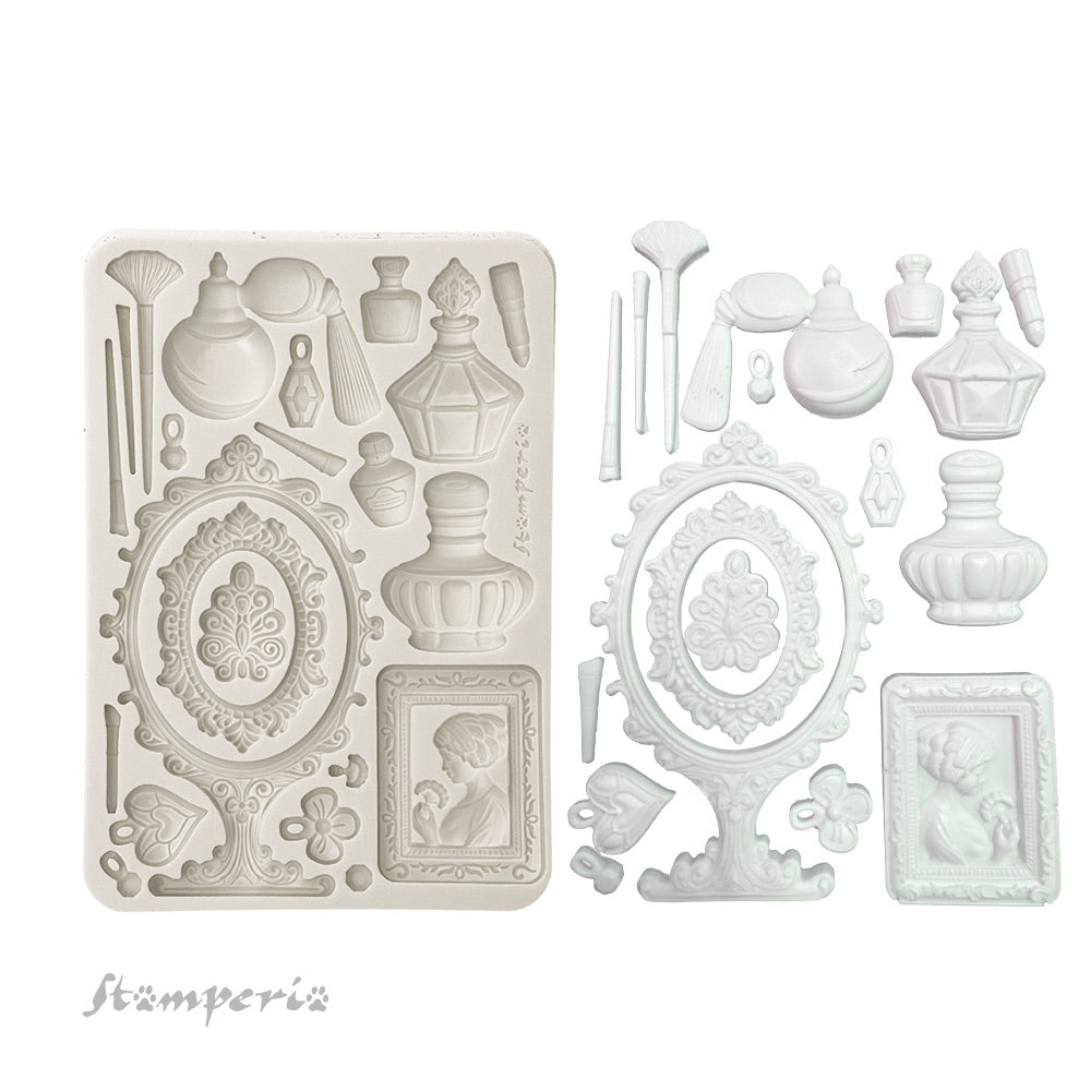 Stamperia Masquerade Beauty Accessories Silicone Mold A5 kacma553 molds