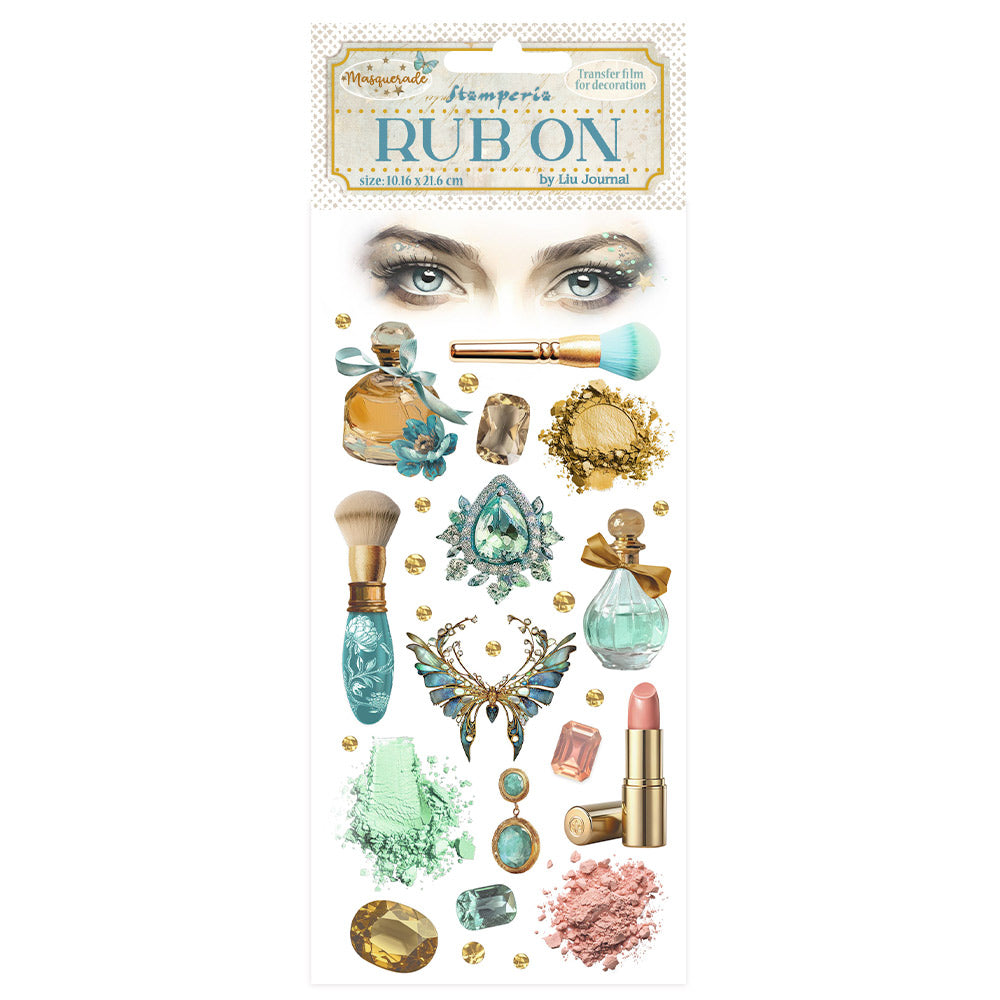 Stamperia Masquerade Beauty Rub Ons dflrb141
