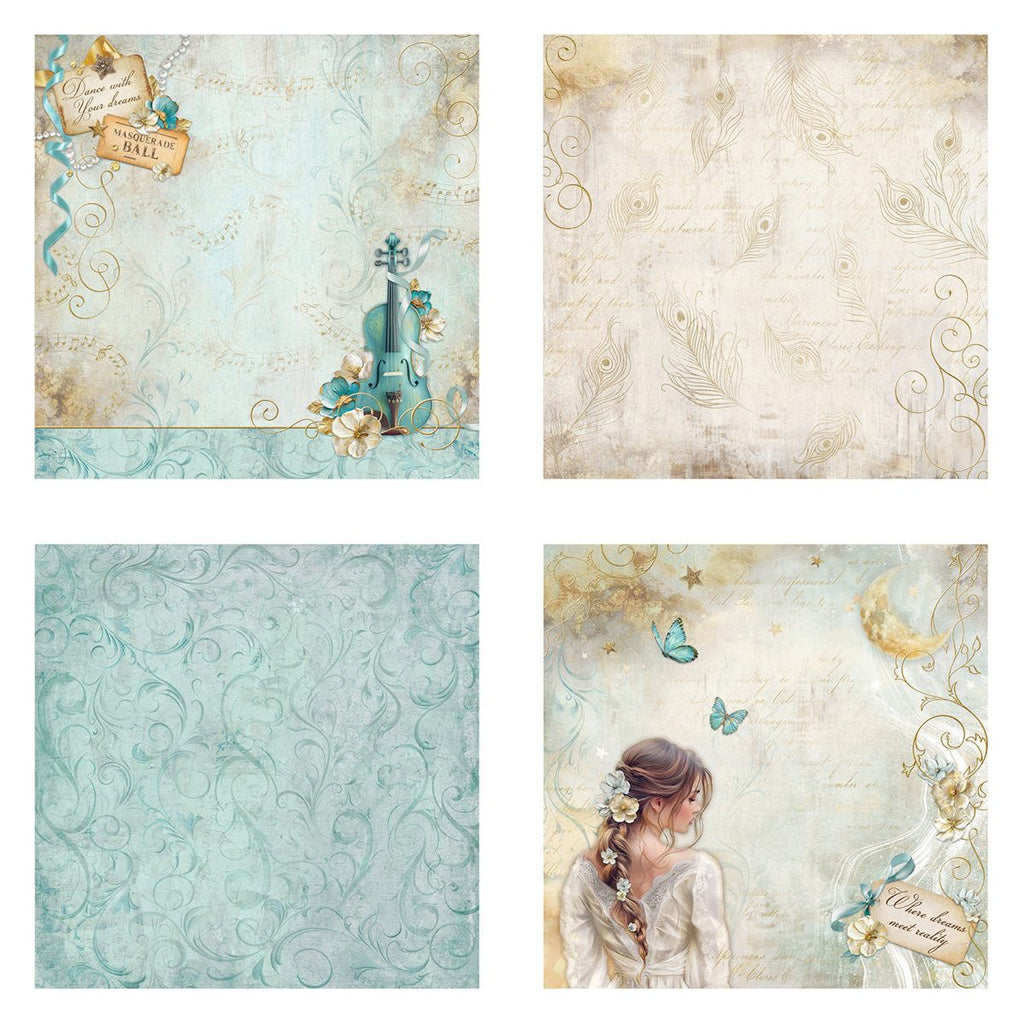 Stamperia Masquerade Fabric Sheets sbplt41 pages