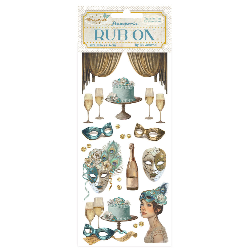Stamperia Masquerade Masks Rub Ons dflrb138
