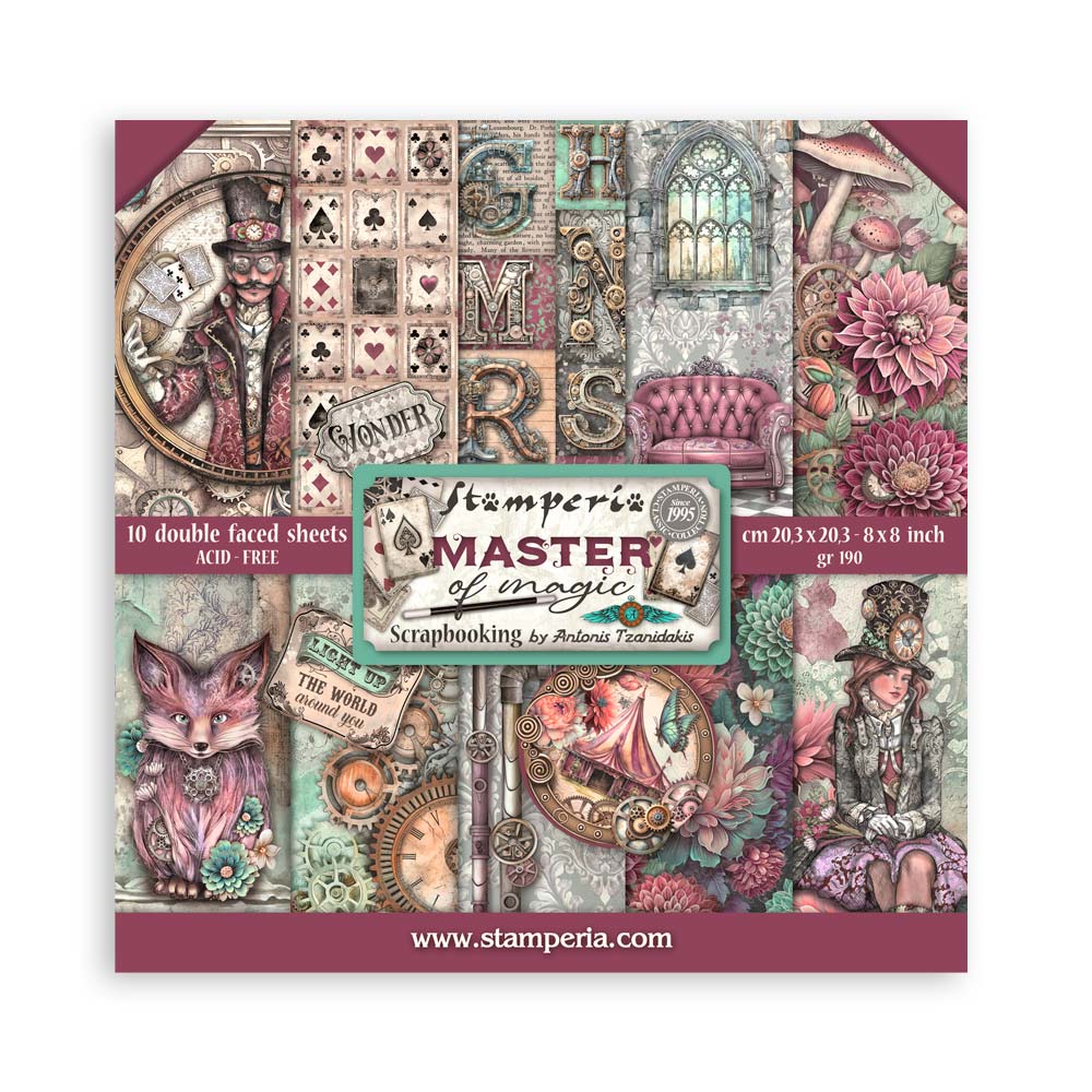 Stamperia Master Of Magic 8x8 Paper sbbs122