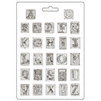 Stamperia Master Of Magic Alphabet Soft Mold A4 k3pta4589 outline