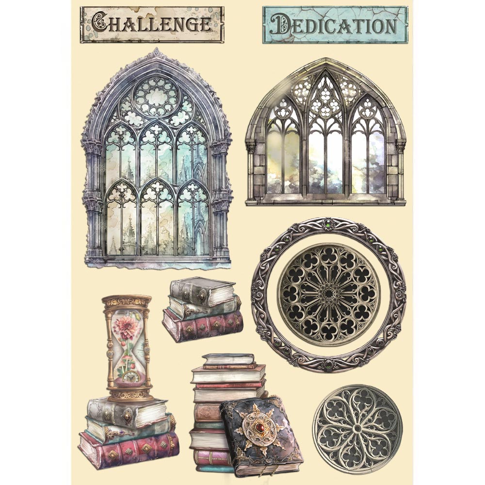 Stamperia Master Of Magic Colored Wooden Shapes A5 klsp179