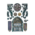 Stamperia Master Of Magic Gothic Architecture Elements Silicone Mold A5 kacma569 color