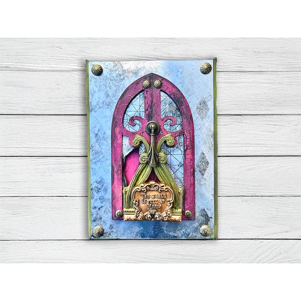 Stamperia Master Of Magic Gothic Architecture Elements Silicone Mold A5 kacma569 world
