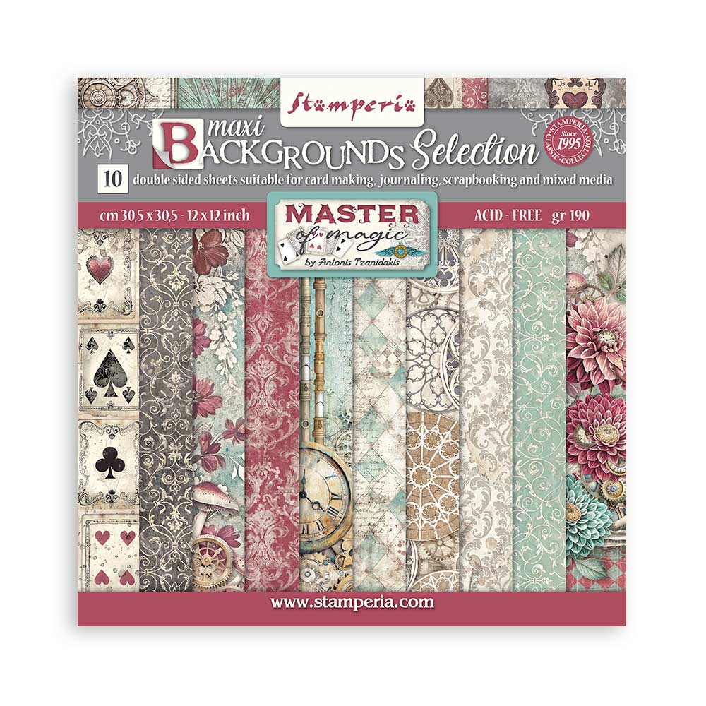 Stamperia Master Of Magic Maxi Background Selection 12x12 Paper sbbl167