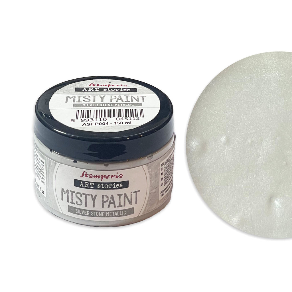 Stamperia Misty Paint Metallic Silver Stone asfp004
