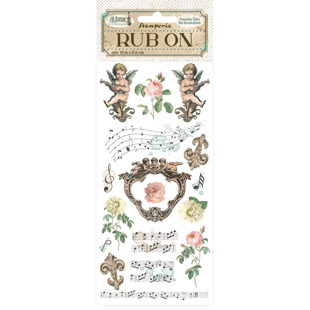 Stamperia Music Angels Rub Ons dflrb125
