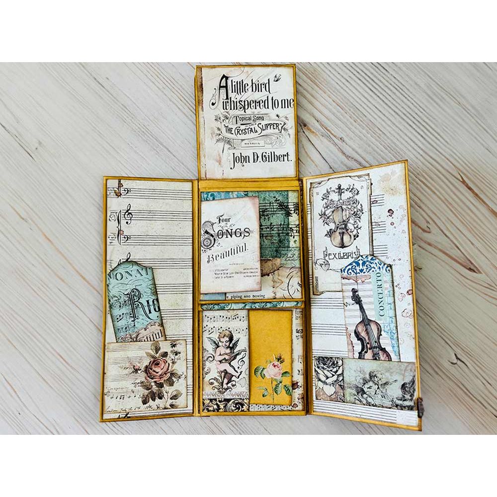 Stamperia Music Angels Rub Ons dflrb125 folio