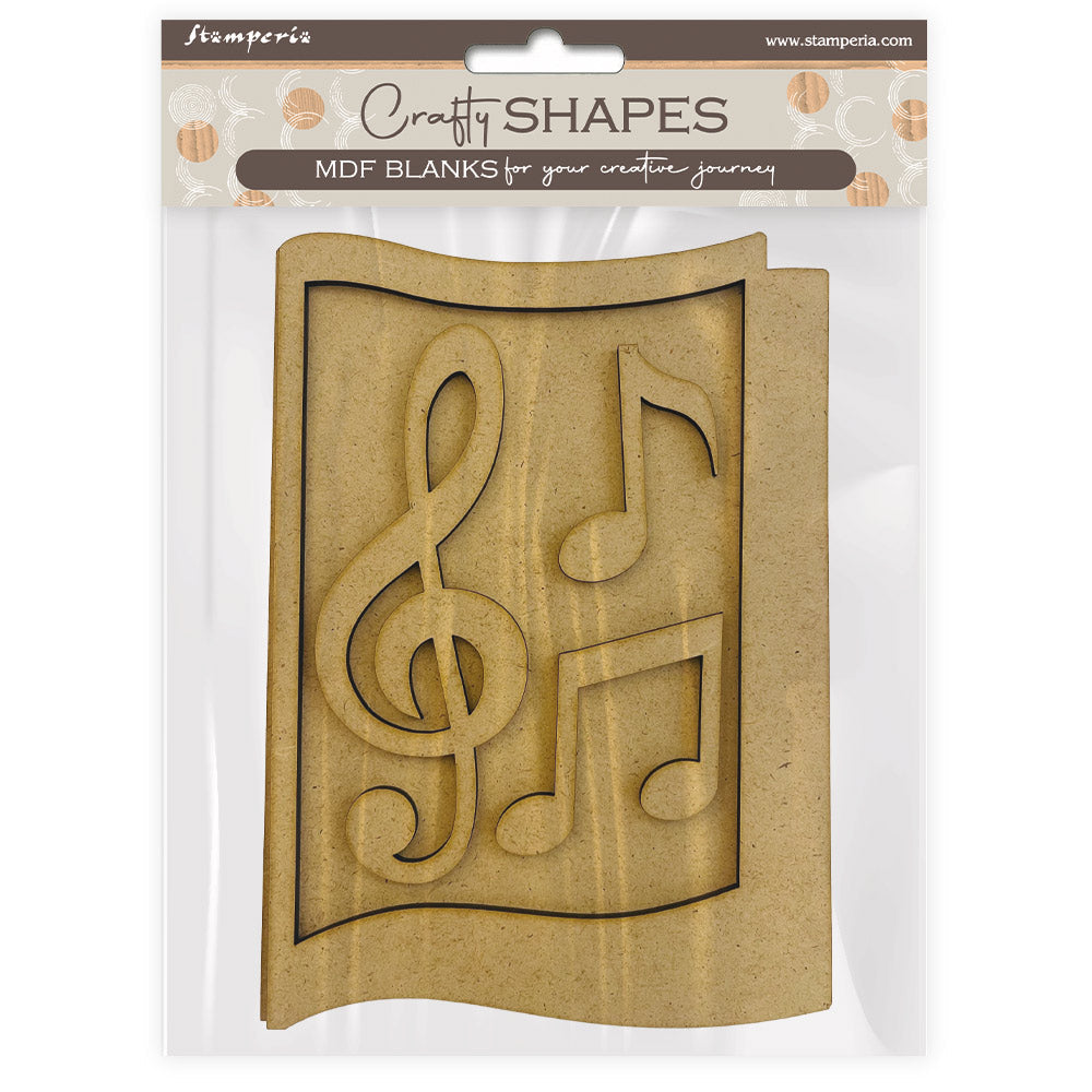 Stamperia Music Notes Crafty Shapes klsm31

