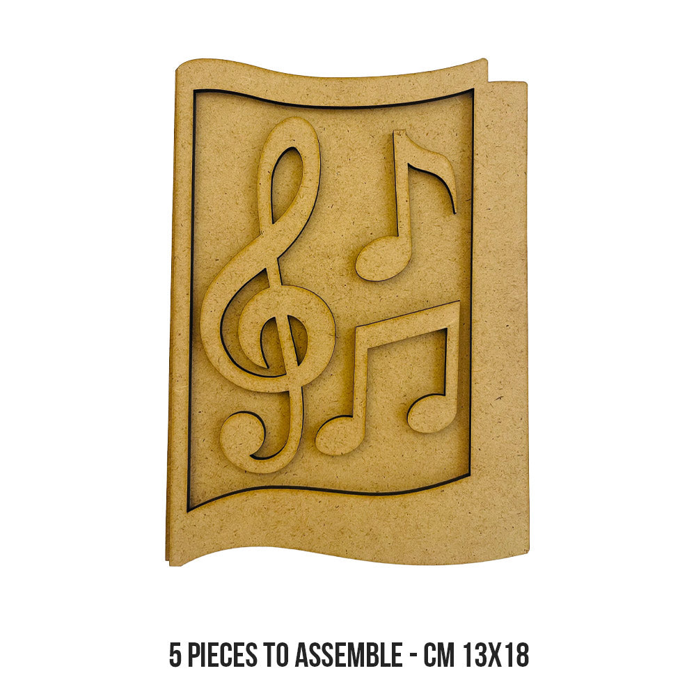 Stamperia Music Notes Crafty Shapes klsm31 pieces