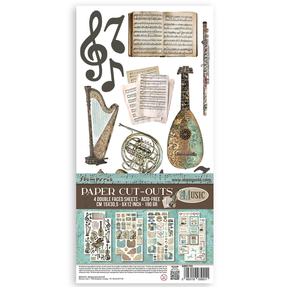 Stamperia Music Paper Cut Outs sbbct05

