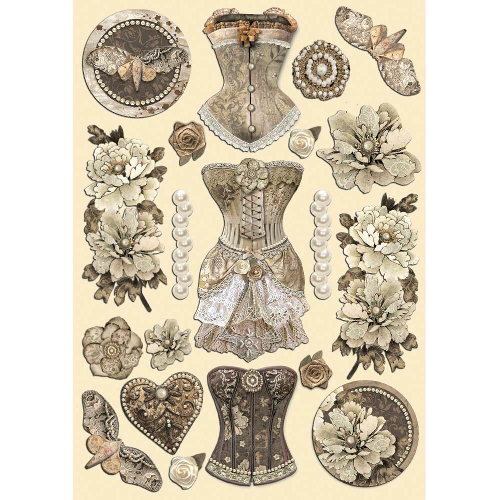 Stamperia Old Lace Colored Wooden Shape A5 klsp174
