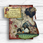 Stamperia Oriental Garden A6 Backgrounds Rice Paper dfsak6057 cat