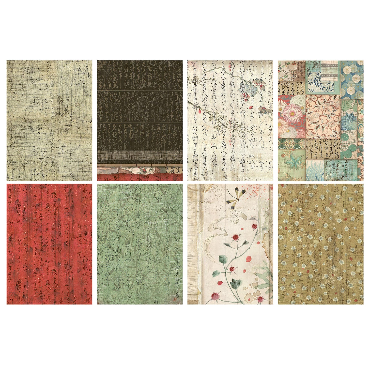 Stamperia Oriental Garden A6 Backgrounds Rice Paper dfsak6057 patterns