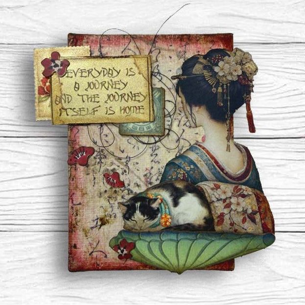 Stamperia Oriental Garden Junk Journal sbjk26 everyday is a journey