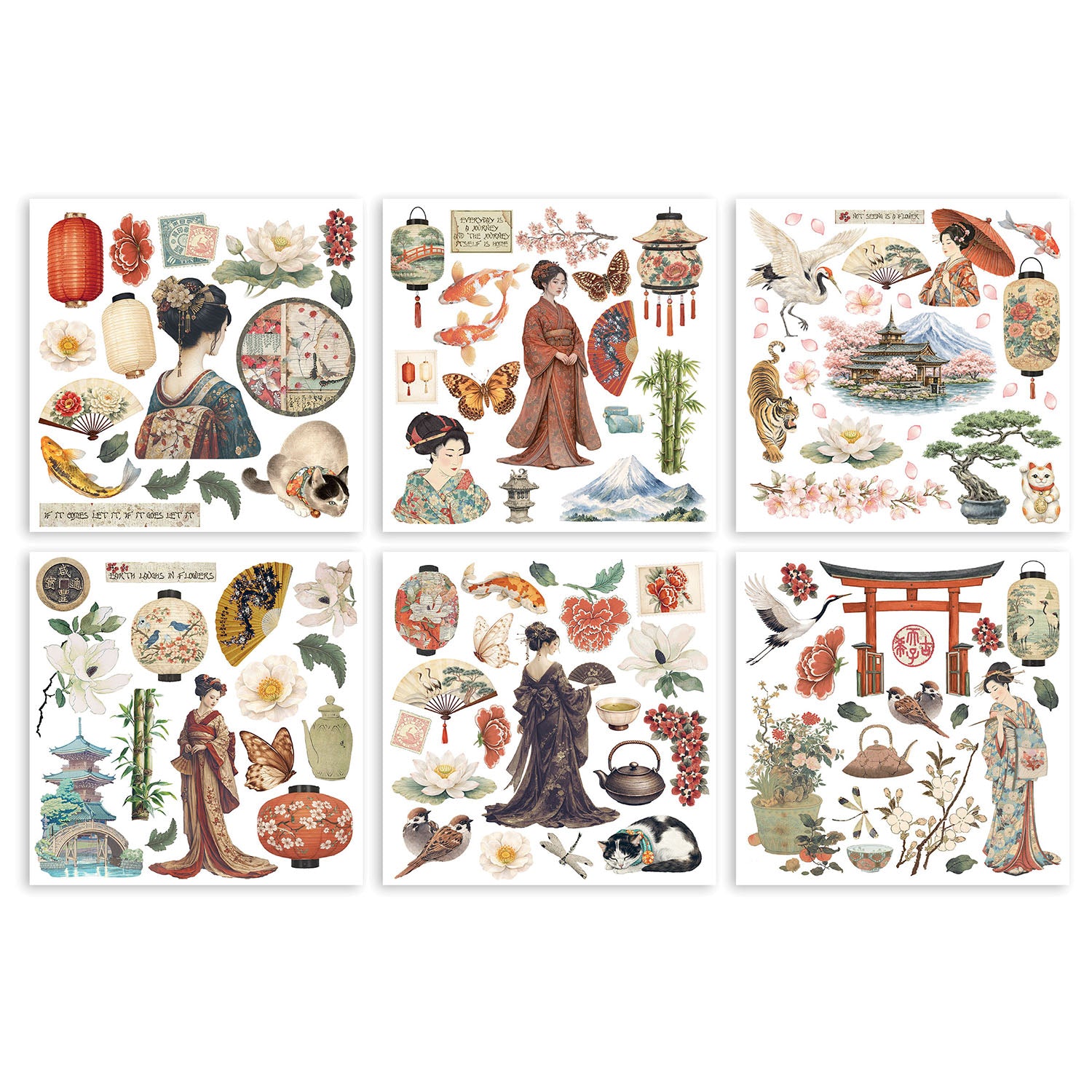 Stamperia Oriental Garden Rub On Kit dflrbx19 lantern