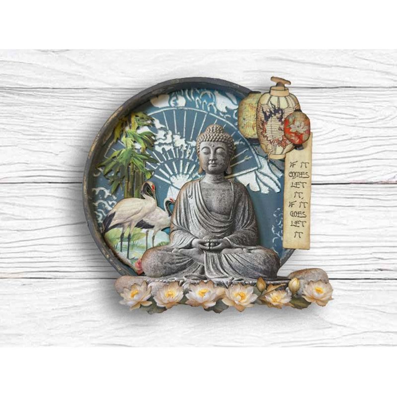 Stamperia Oriental Garden Rub On Kit dflrbxg11 lamps