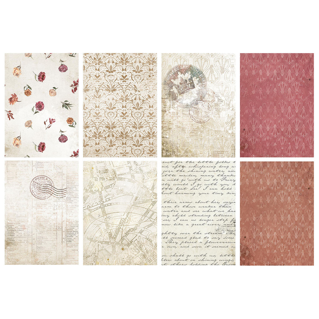 Stamperia Our Way Backgrounds A6 Rice Paper dfsak6061 sheets