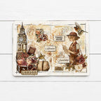 Stamperia Our Way Clear Stamps wtk249 bird clock tower london travel guide journal card