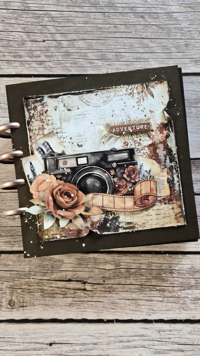 Stamperia Our Way Clear Stamps wtk249 camera with roses film strip buildings adventure card vicky papaioannou | color-code:ALT01