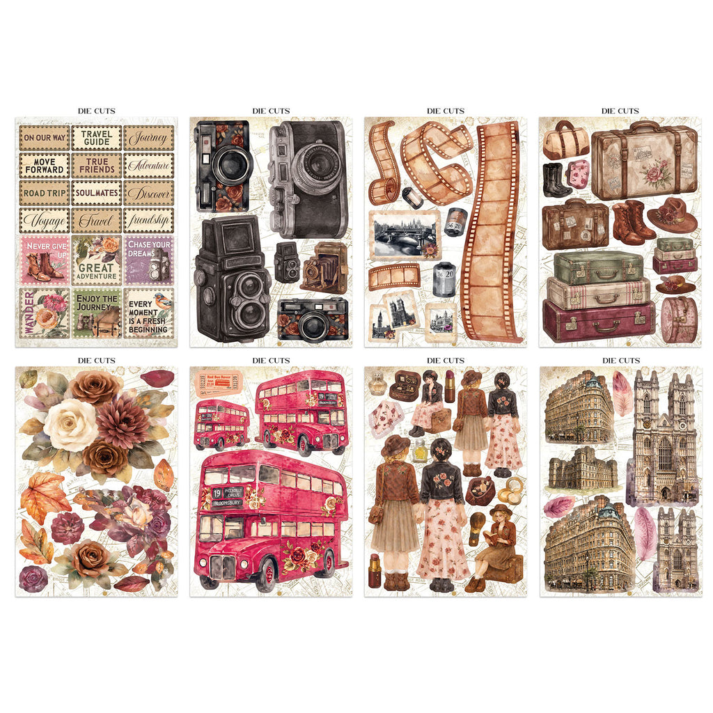 Stamperia Our Way Focus Points Junk Journal sbjks09 die cuts