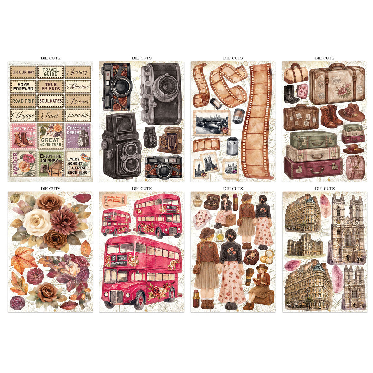 Stamperia Our Way Focus Points Junk Journal sbjks09 die cuts