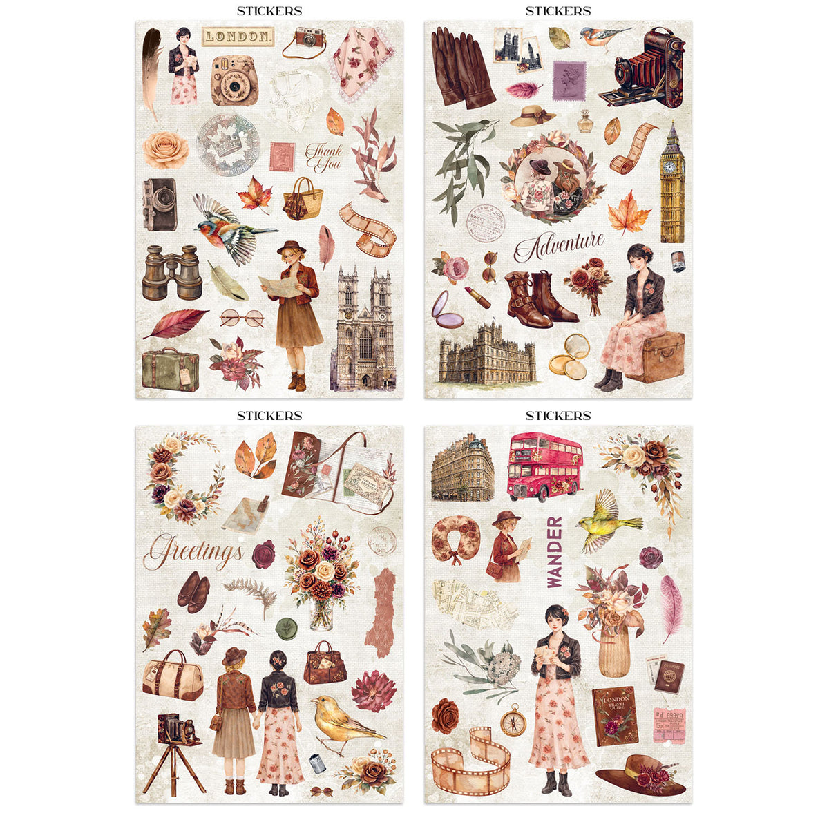 Stamperia Our Way Junk Journal sbjk30 stickers