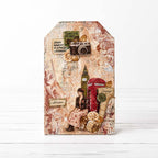 Stamperia Our Way Tickets Stencil kstdl179 camera roses photo strip phone booth tag card