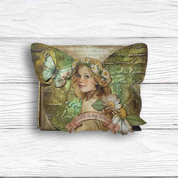 Stamperia Plaster Coat asps004 girl with flowers in hair