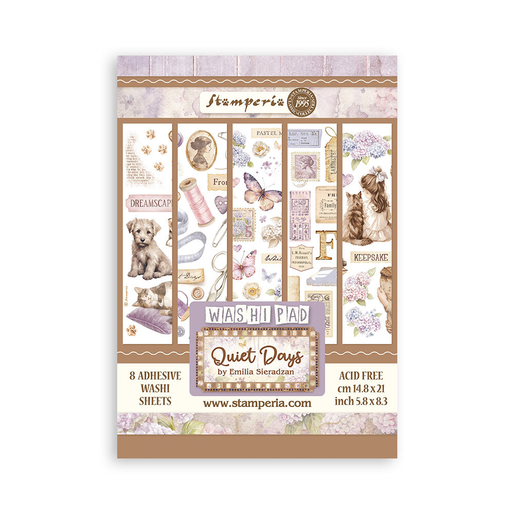 Stamperia Quiet Days A5 Washi Pad Sheets A5 sbw26
