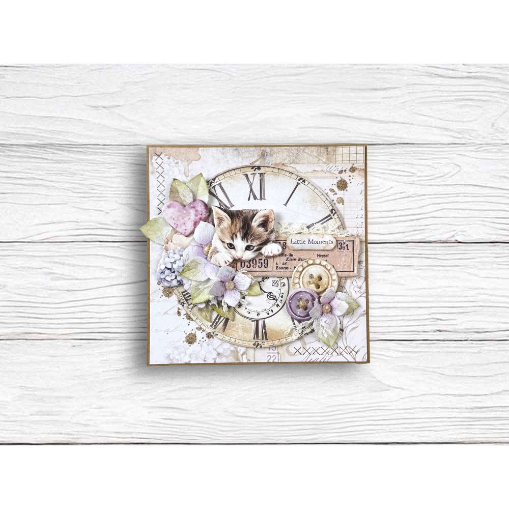 Stamperia Quiet Days Assorted Die Cuts dfldc122 kitten