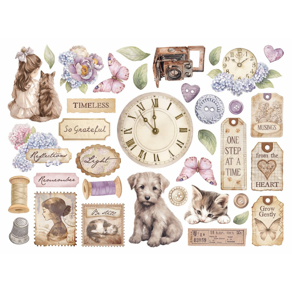 Stamperia Quiet Days Assorted Die Cuts dfldc122 pages