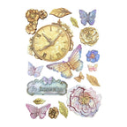Stamperia Quiet Days Clock A5 Silicone Mold kacma594 butterfly